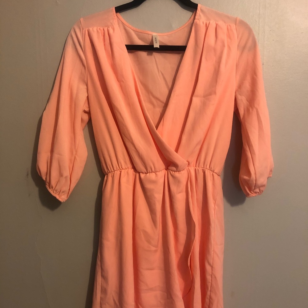 Peach Cross Top Dress